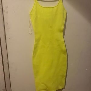 Hera collection neon yellow mini dress